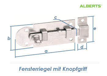 61 x 26mm Fensterriegel gerade verzinkt (1 Stk.)