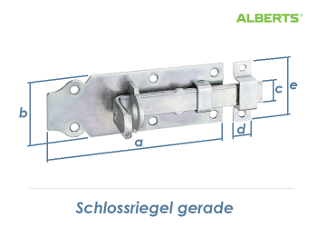 100 x 44mm Schlossriegel gerade verzinkt (1 Stk.)