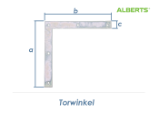 250 x 30mm Torwinkel gelb verzinkt (1 Stk.)