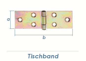 162 x 40mm Tischband gelb verzinkt (1 Stk.)