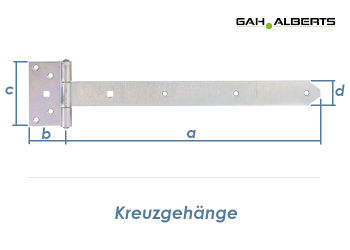 391 x 40mm Kreuzgehänge schwer verzinkt (1 Stk.)