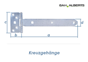242,5 x 34mm Kreuzgeh&auml;nge leicht verzinkt (1 Stk.)