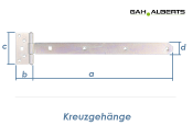 393,5 x 34mm Kreuzgeh&auml;nge leicht verzinkt (1 Stk.)