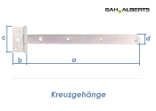 393,5 x 34mm Kreuzgehänge leicht verzinkt (1 Stk.)