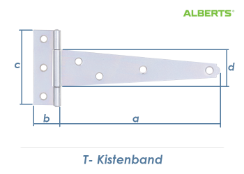 150 x 70mm T-Kistenband verzinkt (1 Stk.)