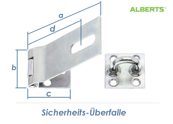 93 x 37mm Sicherheits-Überfalle verzinkt (1 Stk.)