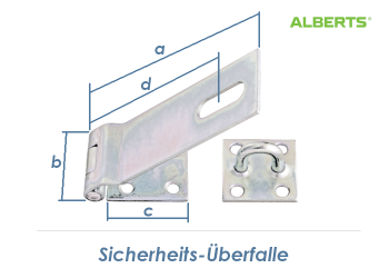 153 x 50mm Sicherheits-Überfalle verzinkt (1 Stk.)