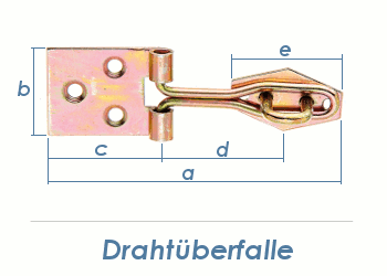 93,5 x 31,5mm Drahtüberfalle gelb verzinkt (1 Stk.)