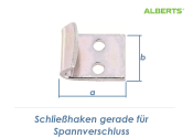 23 x 18mm Schlie&szlig;haken gerade gelb verzinkt (1 Stk.)