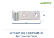 50 x 18mm Schließhaken gekröpft gelb verzinkt...