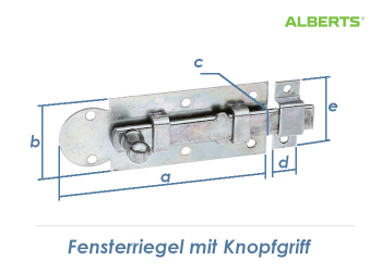 100 x 30mm Fensterriegel gerade verzinkt (1 Stk.)