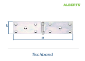 203 x 44mm Tischband verzinkt (1 Stk.)