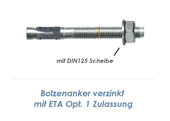 M10 x 110mm Bolzenanker BAZ2 verzinkt - ETA Opt. 1 (1 Stk.)