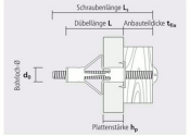 M5 x 16/3-16mm Hohlraumdübel (1 Stk.)