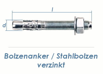 M8 x 95mm Bolzenanker verzinkt (1 Stk.)
