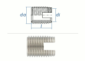 M12 x 22mm Gewindeeinsatz Edelstahl 1.4305 (1 Stk.)