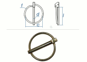 4,5mm Klappsplint Stahl gelb verzinkt  (1 Stk.)