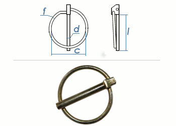 6mm Klappsplint Stahl gelb verzinkt  (1 Stk.)