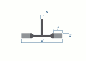 50 x 8-10 x 0,3mm Schaft-Rundb&uuml;rste gewellt Einzeldraht Stahl (1 Stk.)