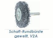 75 x 8-10 x 0,3mm Schaft-Rundb&uuml;rste gewellt Einzeldraht Edelstahl (1 Stk.)