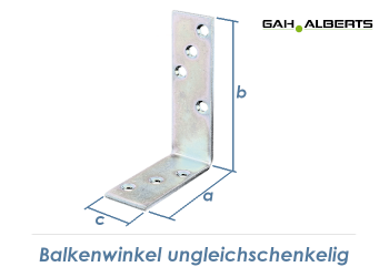 80 x 120 x 35mm Balkenwinkel ungleichschenklig verzinkt (1 Stk.)