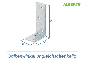 40 x 80 x 30mm Balkenwinkel ungleichschenklig verzinkt (1 Stk.)