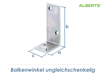 50 x 100 x 40mm Balkenwinkel ungleichschenklig verzinkt (1 Stk.)