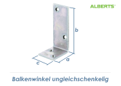 50 x 100 x 40mm Balkenwinkel ungleichschenklig verzinkt (1 Stk.)