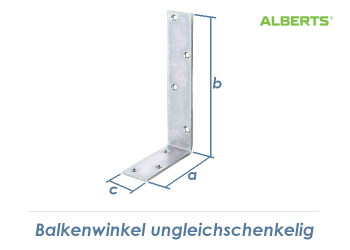 100 x 200 x 40mm Balkenwinkel ungleichschenklig verzinkt (1 Stk.)