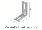 100 x 70 x 30mm Verstellwinkel geprägt verzinkt (1...