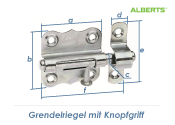 47 x 46mm Grendelriegel mit Knopfgriff gelb verzinkt (1 Stk.)