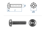 M8 x 50mm Linsenkopfschrauben TX DIN7985 Edelstahl A2  (1...