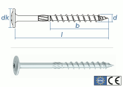 8 x 140mm Konstruktionsschrauben Tellerkopf TX verzinkt (1 Stk.)