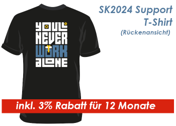 SK2024 Support Shirt Gr. XXL / Schwarz --  inkl. 3% Rabatt für 12 Monate -- (1 Stk.)