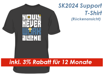 SK2024 Support Shirt Gr. XXL / Grau --  inkl. 3% Rabatt für 12 Monate -- (1 Stk.)