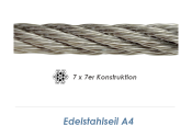 3mm 7x7-Drahtseil Edelstahl A4 (250lfm Spule)