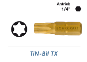 TX25 TiN-Bit  Bohrcraft 25mm lang (1 Stk.)