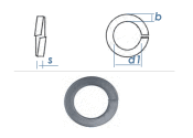 6,1mm Federringe DIN127 Edelstahl A2 (100 Stk.)