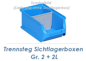 Trennstege f&uuml;r Stapelsichtbox Gr.2 + 2L grau (1 Stk.)
