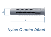 8 x 40mm Nylon Quattro Dübel (10 Stk.) //AUSL//