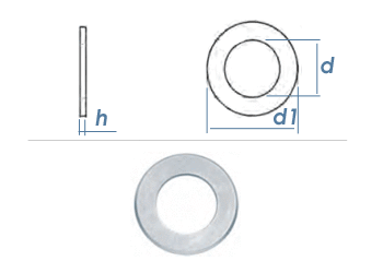 13mm Unterlegscheiben DIN125 Stahl verzinkt (10 Stk.)