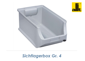 355 x 205 x 150mm Stapelsichtbox Gr.4 grau (1 Stk.)