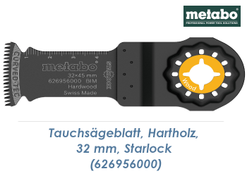 32 x 45mm Metabo Bi-Metall Tauchsägeblatt Starlock für Hartholz  (1 Stk.)