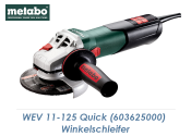 Metabo Winkelschleifer WEV 11 - 125 QUICK (1 Stk.)