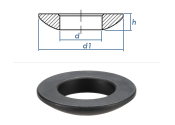 6,4mm Kugelscheibe DIN6319C Stahl blank, einsatzgeh&auml;rtet (10 Stk.)