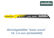 3 x 74mm Stichsägeblatt "Basic Wood"...