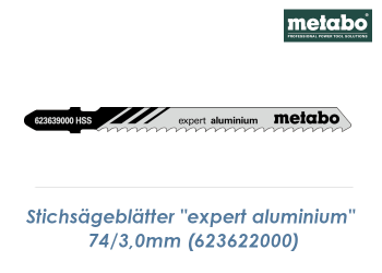 3 x 74mm Stichsägeblatt "Expert Aluminium" für Aluminium, NE Metalle, Kunststoffe (1 Stk.)