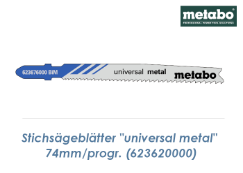 1,4-2,6 x 74mm Stichsägeblatt "Universal Metal" für Bleche, NE Metalle (1 Stk.)