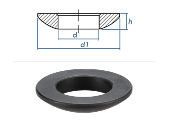 17mm Kugelscheibe DIN6319C Stahl blank, einsatzgehärtet (1 Stk.)