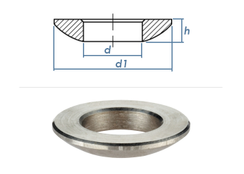 10,5mm Kugelscheibe DIN6319C Edelstahl A2 (1 Stk.)